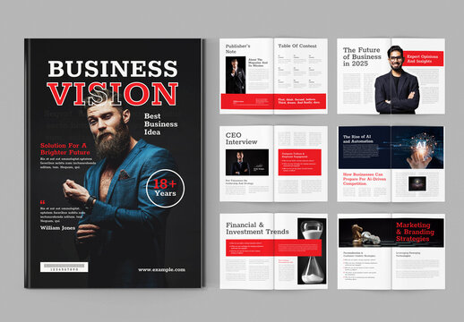 Magazine Template Layout In Modern Theme For Corporate Business Ideas