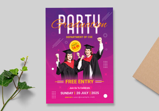 Graduation Party Flyer Template