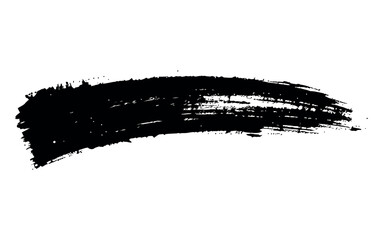 Brush stroke isolated on white background. Black paint brush. Grunge texture stroke line