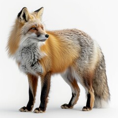 Fototapeta premium Majestic red fox in natural pose and setting.