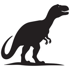 tyrannosaurus isolated on white silhouette