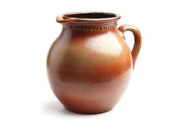 Rustic Brown Clay Jug - Charming Decorative Pottery