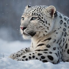 Fototapeta premium snow leopard cub