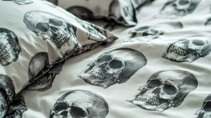 Stylish Bedding with Skull Pattern: A Unique and Edgy Design for Modern Bedrooms