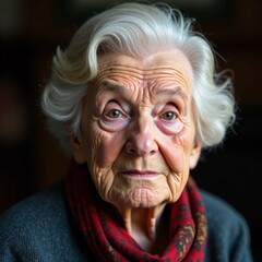 Amazing high resolution photo of my beloved, most understanding grandmother. Captured emotions.