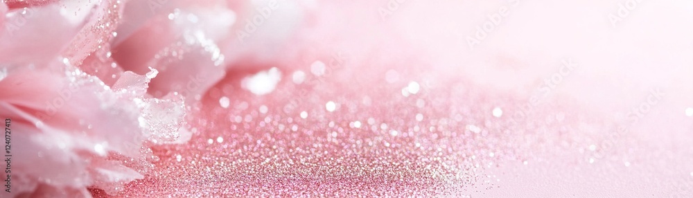 Poster softly transitioning from blush to fuchsia, this elegant pink ombre background features subtle shimm