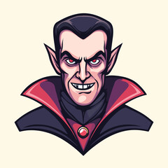 Acute cartoon vampire vector illustration 