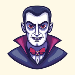 Acute cartoon vampire vector illustration 
