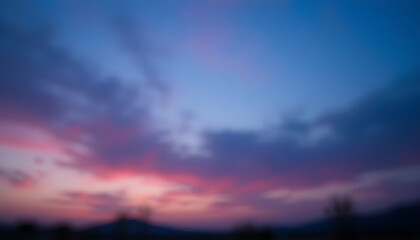 Fototapeta premium Blurry Sunset Sky with Soft Hues