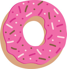 Strawberry Donut Dipped Cream Baked Alphabet O