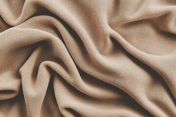 Fototapeta premium Soft, flowing fabric with warm hue creates inviting, tactile amb