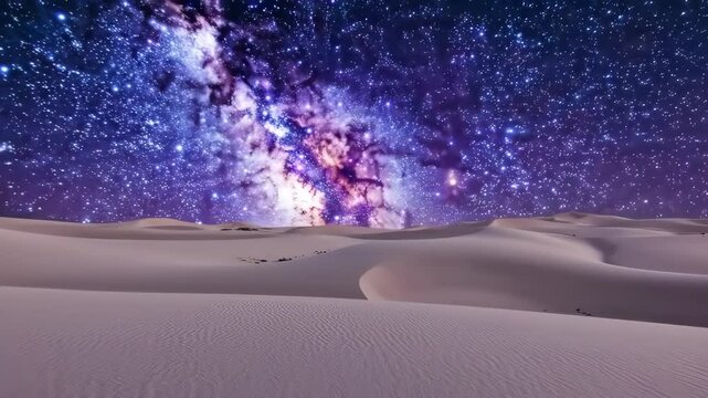Vast Desert Under Starry Sky.