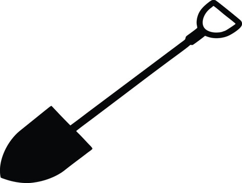 recommend clip art: shovel silhouette ,shovel simple flat vector