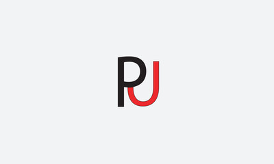 PU, UP, U, P Abstract Letters Logo Monogram	