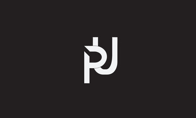 PU, UP, U, P Abstract Letters Logo Monogram	