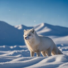 Fototapeta premium fox in snow