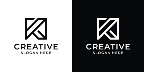 Initial letter K logo design vector