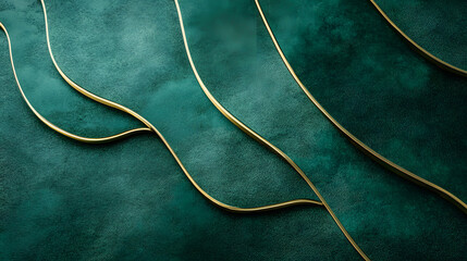 A luxurious emerald green design with delicate textures, flowing geometric patterns, and glowing accents, ideal for sophisticated, high-end branding and product visuals.