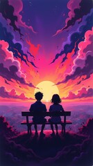 Romantic Sunset Silhouette