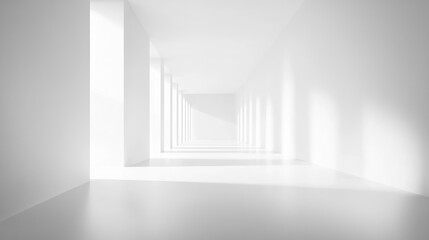 Fototapeta premium A clean, white wide-screen gradient with a blurred background, providing ample copy space for a modern and minimalistic design.