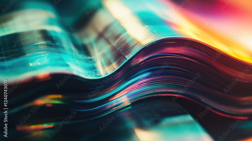 Canvas Prints colorful abstract waves of light and reflection in a dreamy scene