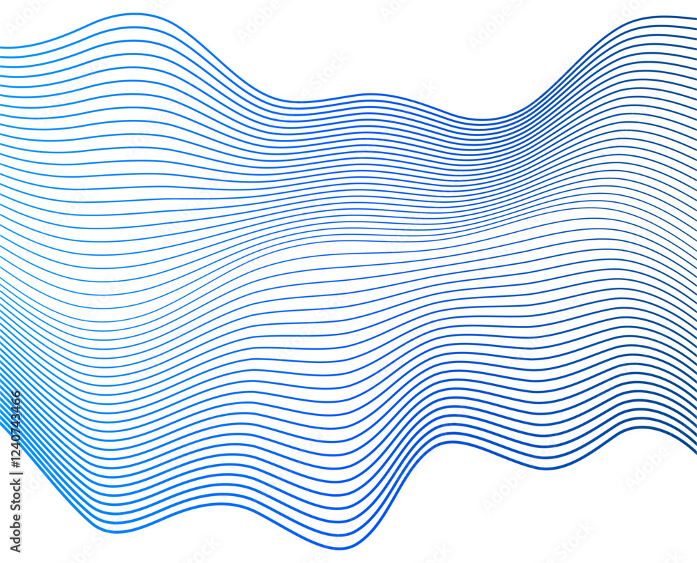 Poster wave of the many colored lines. abstract wavy stripes on a white background isolated. creative line 