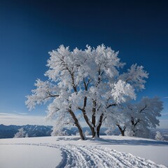 snow covered trees