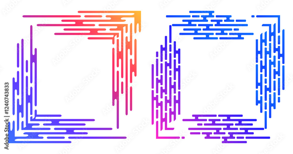 Aufkleber design elements - halftone dot pattern on white background. vector illustration eps 10 frame with bl