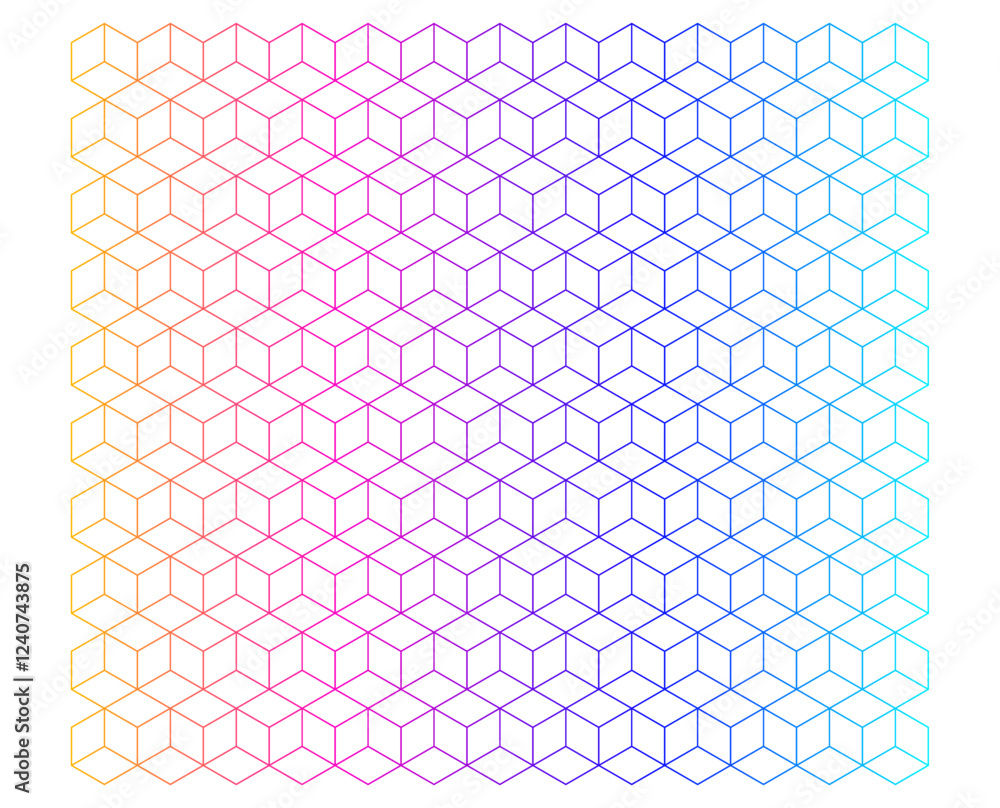 Poster abstract vector background design with maze mosaic texture. soft rainbow color. linear background. d