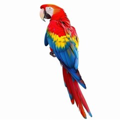 Fototapeta premium Colorful parrot with vibrant feathers.