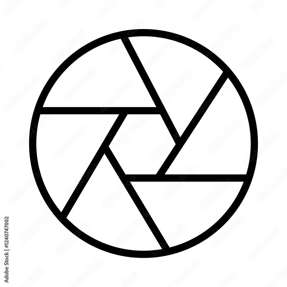 Poster camera iris vector icon