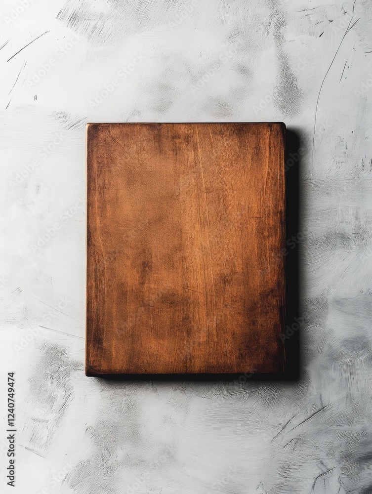 Aufkleber wooden board resting on a textured surface ready for culinary creativity at any time of day. generat