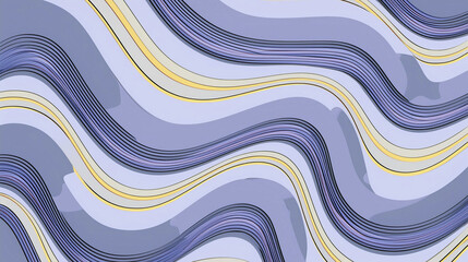 blue and light yellow big smooth waves abstract texture background presentation. vector illustration