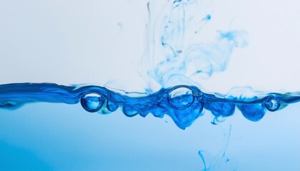 Bubbles in Blue Water