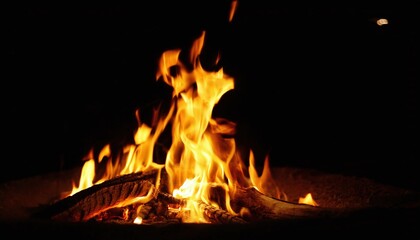 Perfect Fire on Dark Background