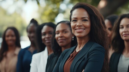 Fototapeta premium Diverse group of women united for empowerment and equality.