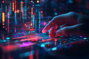 Interactive Data Visualization, Exploring Digital Streams with a Fingertip, Unveiling Patterns, Insights, and Trends in the Dynamic Digital Landscape.