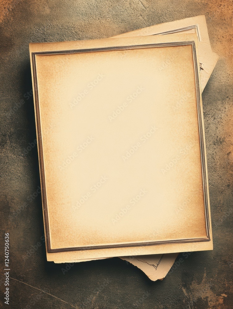 Poster creative empty space for text insertion on vintage textured background suitable for presentations or