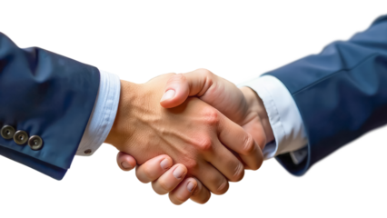 Successful business handshake. Isolated on a transparent background