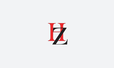 Obraz premium ZH, HZ, Z, H Abstract Letters Logo Monogram