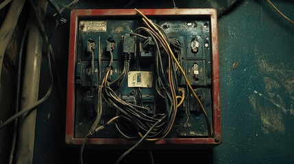 A detailed shot of a junction box with neatly arranged wires, all insulated with electrical tape, emphasizing safety and organization in electrical work.