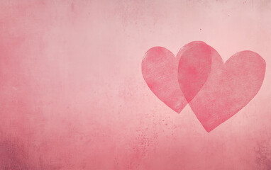 Fototapeta premium Minimalist Pink Heart on Textured Background 