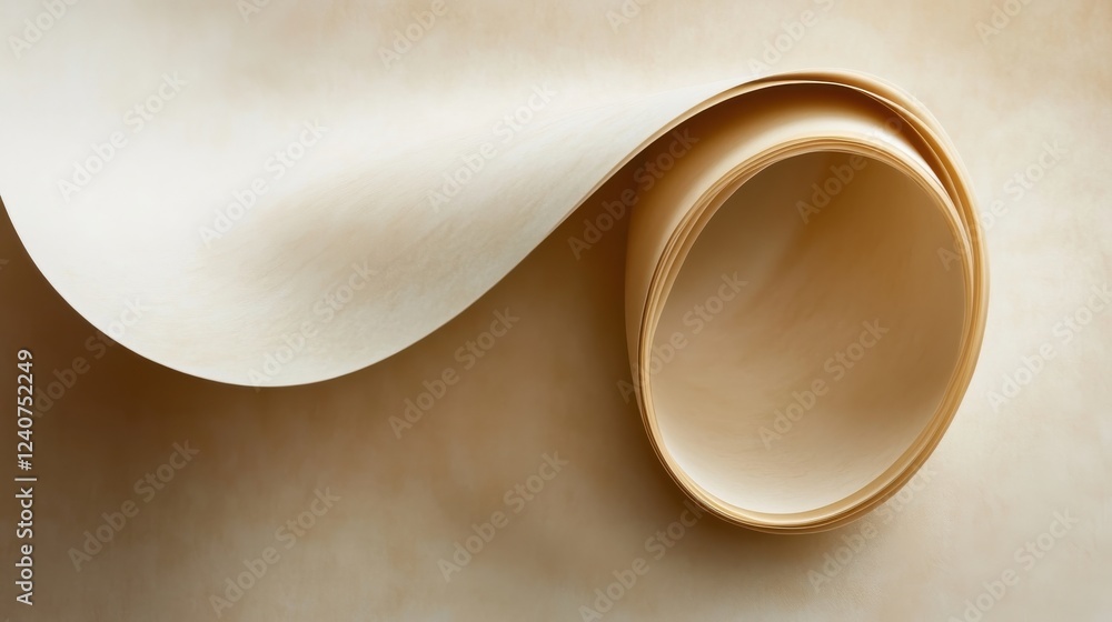 Poster elegant curved paper with soft tones and textured background