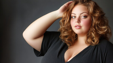 Nice plus-sized modern beautiful fat woman.