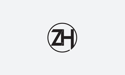 ZH, HZ, Z, H Abstract Letters Logo Monogram