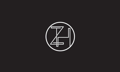 ZH, HZ, Z, H Abstract Letters Logo Monogram