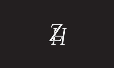 ZH, HZ, Z, H Abstract Letters Logo Monogram