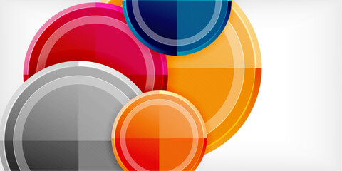 Obraz premium Minimal geometric abstract background. Circle triangle design