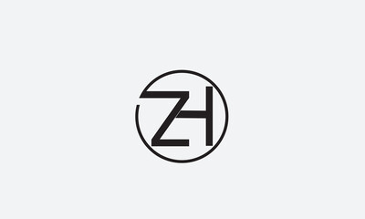 ZH, HZ, Z, H Abstract Letters Logo Monogram