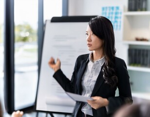 ホワイトボードを囲むオフィス会議のシーン